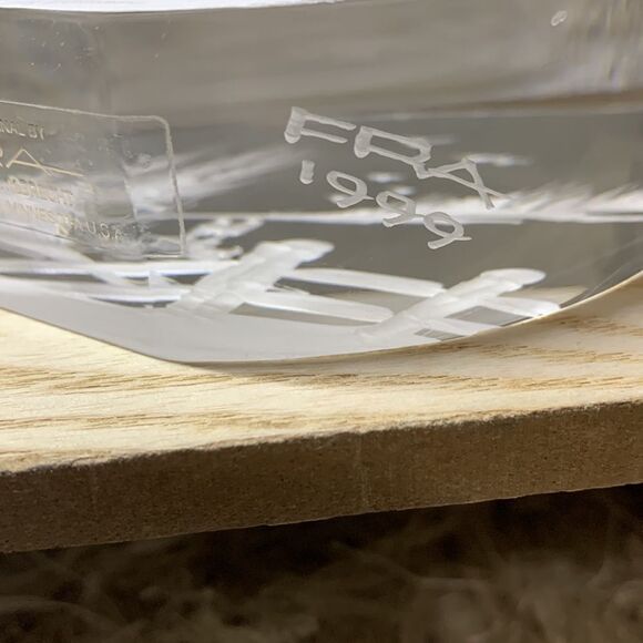 Vintage 1999 Lucite Outdoor Scene Reverse Carved Sculpture by Frank Albrecht FRA - Picture 10 of 17